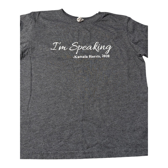 Rabbit Skins- Girls Long Sl Shirt "I'm Speaking" Kamala Harris, 2020 - Size 5-6 - Picture 4 of 7